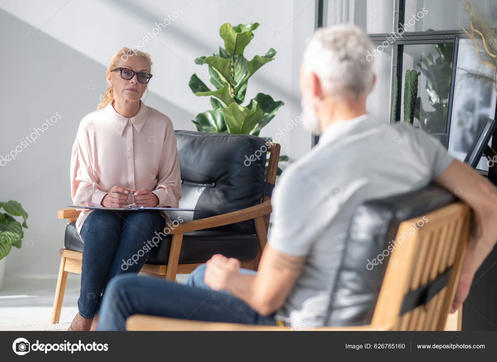 Appointment Psychologist Female Psychologist Having Appointment Client