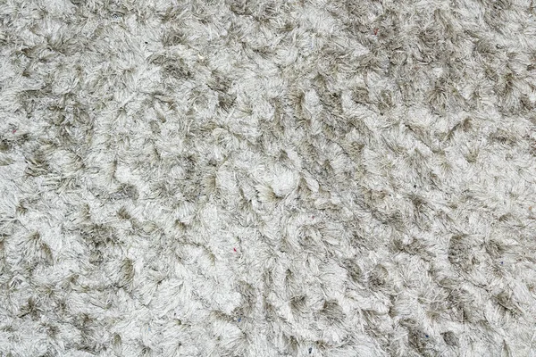 Biały Szary Kudłaty Dywan Tekstury — Zdjęcie stockowe