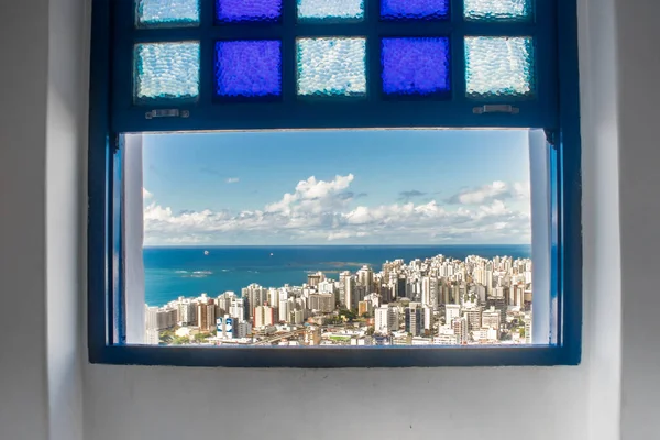 Photo Buildings City Vila Velha Seen Window Penha Convent — Stock Photo, Image