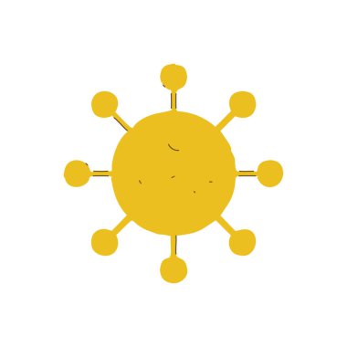 Coronavirus Covid-19 virüs ikonu. Vektör illüstrasyonu.