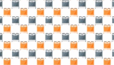 Seamless pattern with a set of dishwasher. Vector illustration. clipart