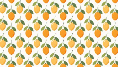 Kumquat seamless pattern. Vector illustration with kumquats on white background. clipart