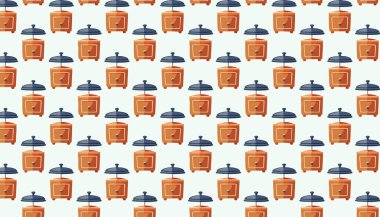 Seamless pattern with spice rack or holder in retro style. clipart