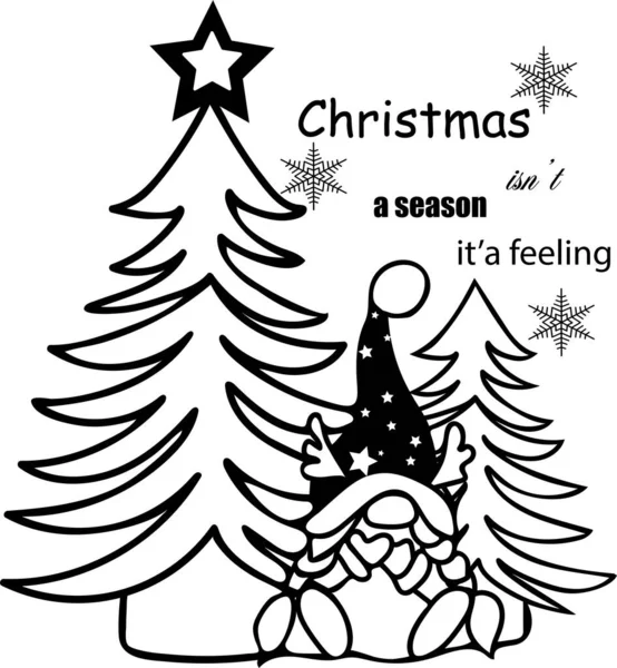 Svg Gnomi Natale Bel Ornamento Citazione Buone Feste Perfetto Cartoline — Vettoriale Stock