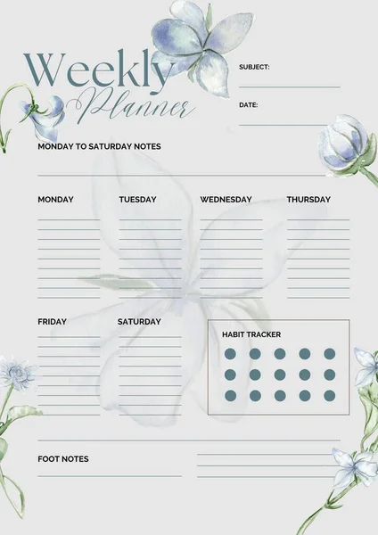 Minimalistische Planners Dagelijks Weely Maandelijks Jaarlijkse Muur Kalender Planner Sjabloon — Stockfoto