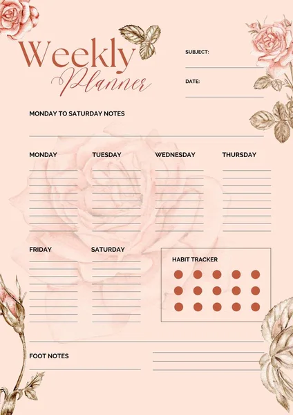 Planificadores Minimalistas Diarios Weely Mensuales Plantilla Planificador Calendario Pared Anual — Foto de Stock