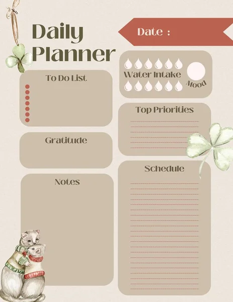 Planificadores Minimalistas Diarios Weely Mensuales Plantilla Planificador Calendario Pared Anual — Foto de Stock