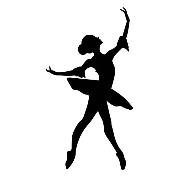 水彩ダンスバレリーナブラックライン 手は古典的なバレエのパフォーマンスを描きました ポーズ 若いかなりバレリーナの女性のイラスト はがきやポスターにもご利用いただけます — ストック写真