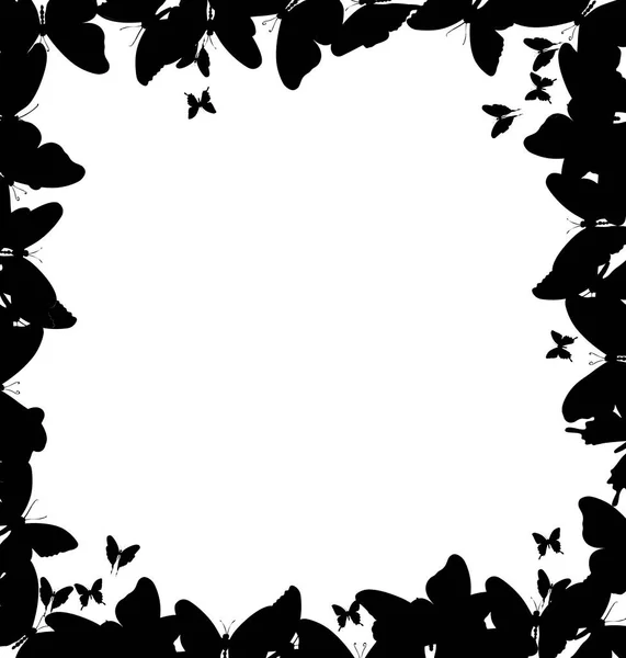 Acquerello Disegnato Mano Giardino Primaverile Pieno Cornice Quadrata Farfalla Illustrazione — Foto Stock