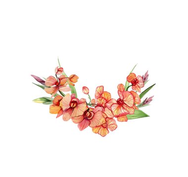 Yaz çiçekleri, kartlar için kompozisyon, arka plan. Albüm koleksiyonu için suluboya çizimi. Çocuk tasarımı için çiçekli karikatür el çizimi. Düğün davetiyesi için mükemmel..