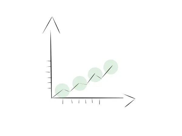 Иллюстрация Графиком Финансов Стрелками Деньгами Рыночными Финансовыми Отметками Роста Диаграмма — стоковое фото