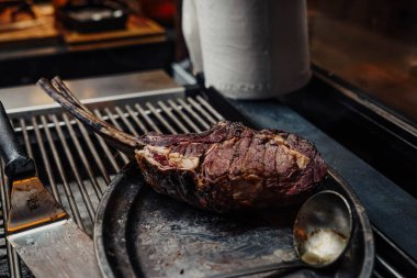 Grilled beef of excellent quality in a fancy restaurant