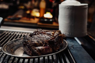 Grilled beef of excellent quality in a fancy restaurant