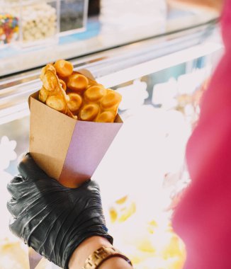 Lezzetli balonlu waffle.