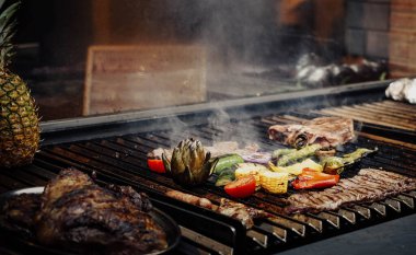 Arjantin et lokantasında nefis et parçaları.