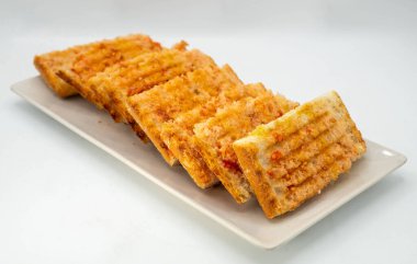 Ration of toasted bread with tomato typical of Catalonia