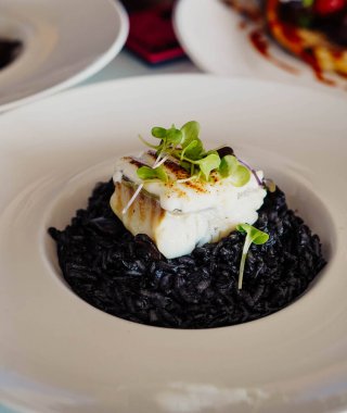 Black rice with cuttlefish and squid ink