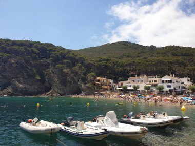 Cala Sa Tuna, Begur yakınlarında plaj, Costa Brava 'da tatil, İspanya