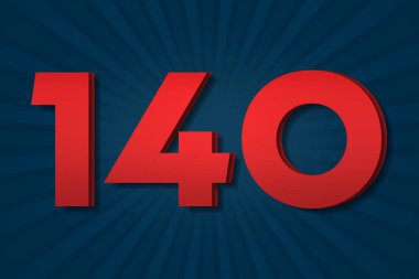 140 Numara Şablon Poster Tasarım Arkaplan etiketi. soyut