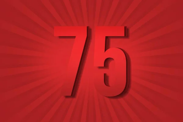 75 seventy-five Number design element decoration poster template background. logo