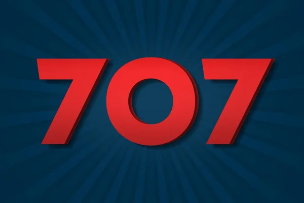 707 Seven Hundred Seven Number Count Template Poster Design Background — Stock Photo, Image