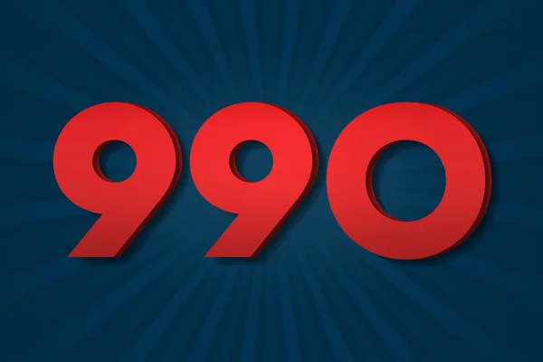990 Novecentos Noventa Número Modelo Contagem Poster Design Fundo Rótulo — Fotografia de Stock