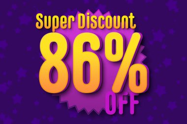 % 86 indirimli süper indirimli Kara Cuma alışveriş yarım ton afiş arkaplanı. Kupon satışı