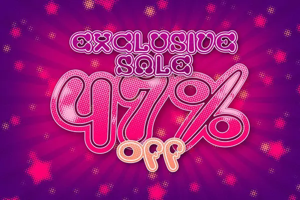 47 forty-seven Percent off super sale shopping halftone banner background design. limited sale hot sale