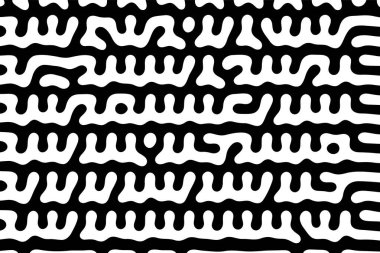 Turing ornament halftone puzzle pattern. chain reaction bio clipart