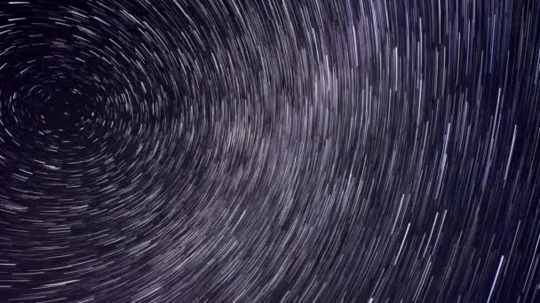 Startrails Dark Sky Time Lapse Astrofotografía Time Lapse Imágenes Alta — Vídeo de stock
