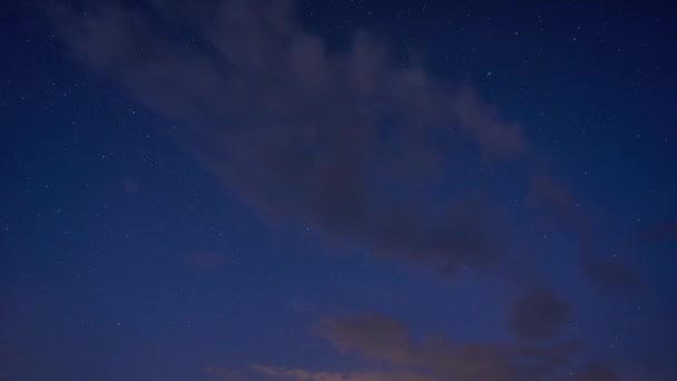 Tempo Lapso Estrelas Nubladas Láctea Dia Noite Imagens Alta Qualidade — Vídeo de Stock