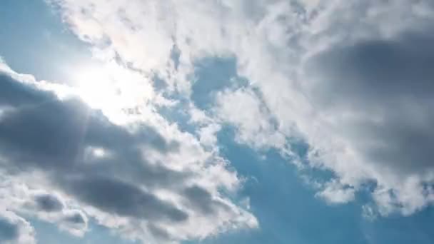 Movement Sun Day Turbulent Clouds High Quality Footage — Wideo stockowe