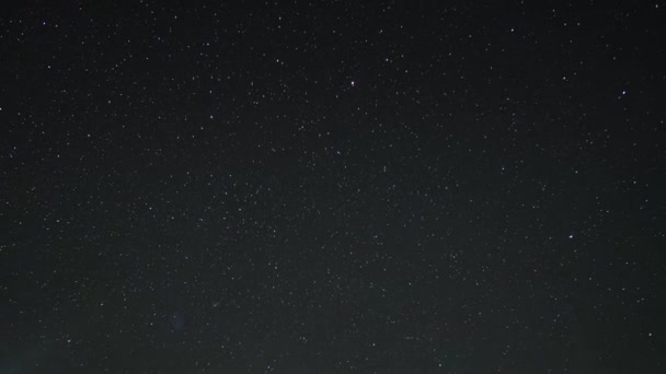 Melkweg Sterren Bewegen Zich Door Nachthemel Tijd Verstrijken Nacht Tot — Stockvideo