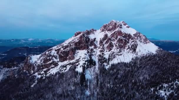 Survoler Des Sommets Majestueux Tombée Nuit Golden Hour Alpinisme Pensées — Video