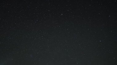 Samanyolu ve Yıldızlar Gece Gökyüzünde, Zaman Hızı, Günbegün. Yüksek kalite 4k görüntü