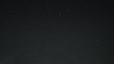 Samanyolu ve Yıldızlar Gece Gökyüzünde, Zaman Hızı, Günbegün. Yüksek kalite 4k görüntü