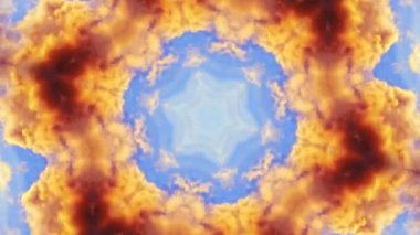 Geometrik psikedelik desenli bir vj döngüsü. Yüksek kalite 4k görüntü