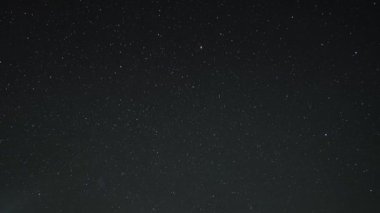 Samanyolu ve Yıldızlar Gece Gökyüzünde, Zaman Hızı, Günbegün. Yüksek kalite 4k görüntü