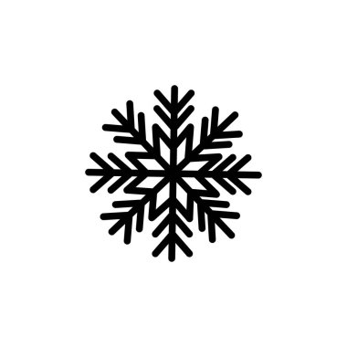 Modern düz stil stok vektöründe kar tanesi