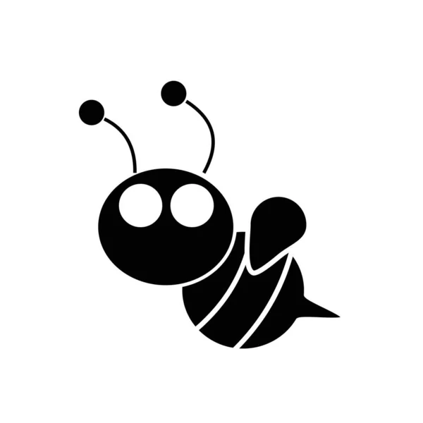 Včelí Originál Logo Silueta Včelí Stock Vektor — Stockový vektor