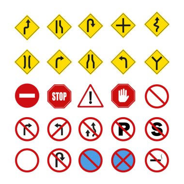 Trafik işaretleri koy. Stok Vektörü