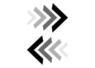 Sağa, sola, yukarı, sosyal medya için düğme takımı. Ok vektörü