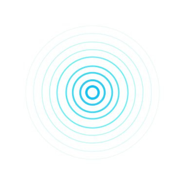 Radyo istasyonu sinyali. Ses dalgası arka planı. Radyal nabız. Acının kaynağı. Vektör 