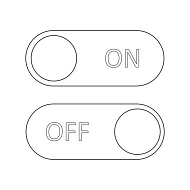  Aç ve Kapat düğme açma kapama vektörü. Aç ve düğmeleri kapat. Satır simgesini aç / kapat. 