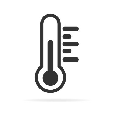 Termometre vektör simgesi. Celsius, ısı, vücut sıcaklığı, soğuk, oda sıcaklığı. 