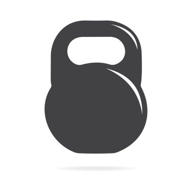 Kettlebell antrenman ekipmanları ve spor salonları için uygun. Vektör