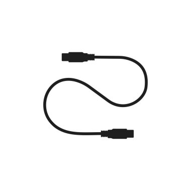C tipi kablo USB simgesi. Vektör illüstrasyonu
