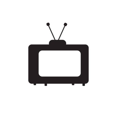 Televizyon ikonu. Klasik televizyon seti retro eğlence ve iletişim tarihinin bir sembolü olarak duruyor.