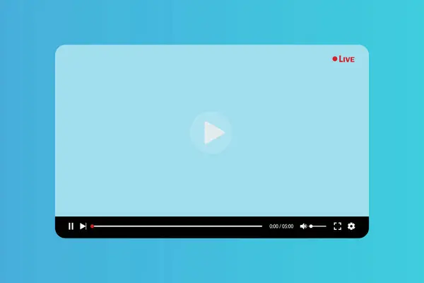 Web ve uygulamalar için video oynatıcı vektör şablonu