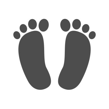 Beyaz arkaplanda izole edilmiş ayak silueti vektör simgesi. Web, mobil uygulamalar, ui tasarım ve yazdırma için ayaklar simgesi